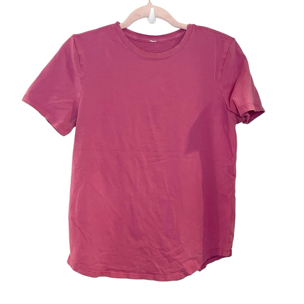 Lululemon Love Crew Short Sleeve Tee Size 6 Solid Pink *flaw*